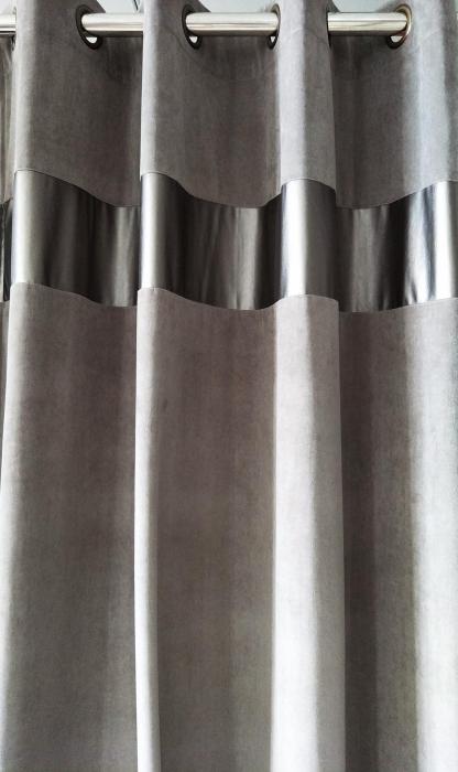 Velvet PU leather curtain EGD17002