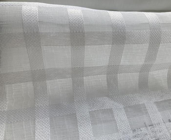 Checked jacquard voile