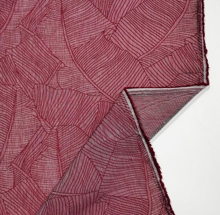 Red banana leaves jacquard